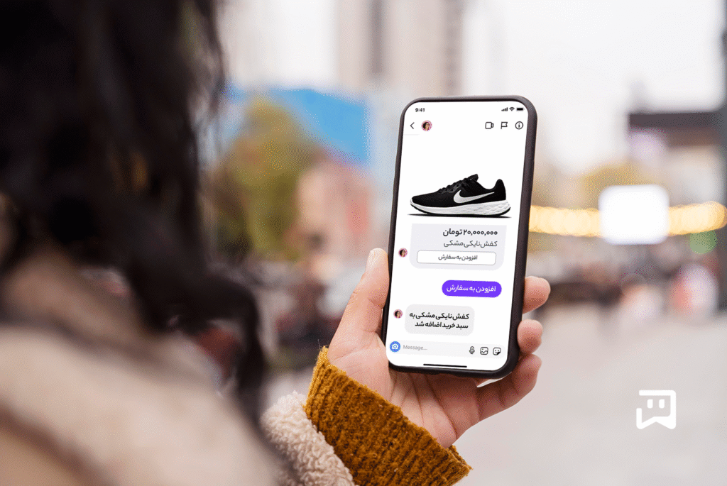 گفت‌وگوی ربات دایرکت یکتابات در اجرای قیف فروش اینستاگرامی