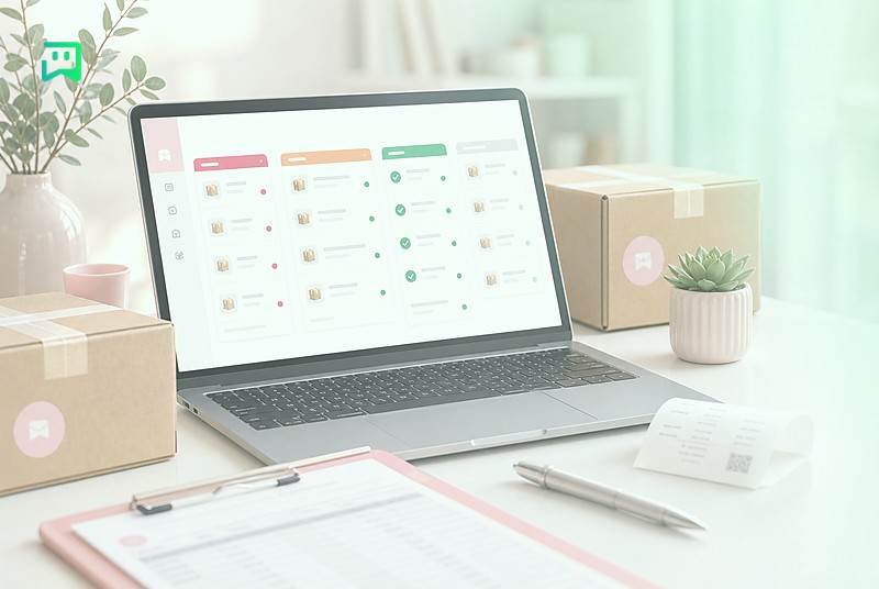 مدیریت سفارش و گفتوگو با رنگبندی یکتابات