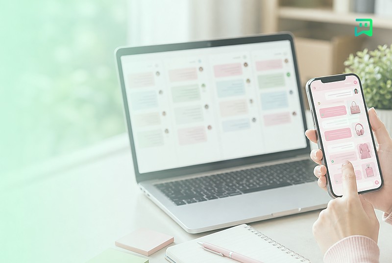 مدیریت سفارش و گفتوگو با رنگبندی یکتابات